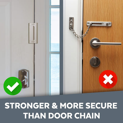 2pcs Door Lock For Home Security- Easy To Install Door Latch Device, Aluminum ConstructionTamper Resistant, Black/White/argent Door Locks