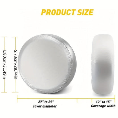 4 Pack Waterproof Tire Covers – Protect RV, Trailer, Camper Wheels from Corrosion