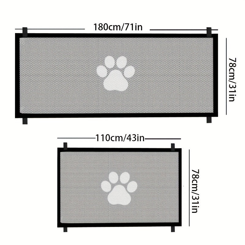 Ultimate Pet Safety Gate – Adjustable, Childproof Mesh Fence for Small Dogs – Quick-Fold, Portable, Easy-Install for Hallways, Doorways, Staircases – Durable Pet-Proof Home Protection