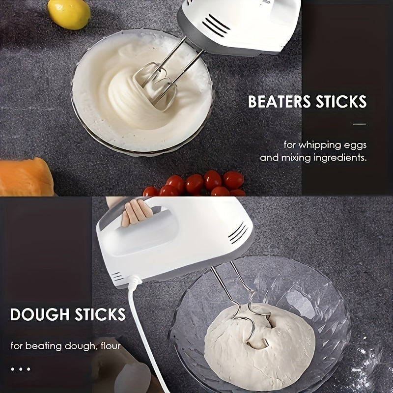 PANCERKA 7-Speed Electric Hand Mixer Set - Includes Egg Beater, Whisk, Food Stirrer - Versatile Kitchen Appliance, 110V