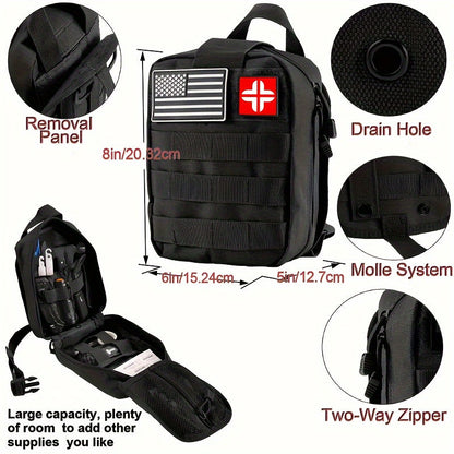 142 in 1 Multipurpose Tool Box – First Aid Kit for Emergency Survival, Outdoor Camping, Climbing, Boating, Gardening, Ultimate Gift for Fathers and Husbands