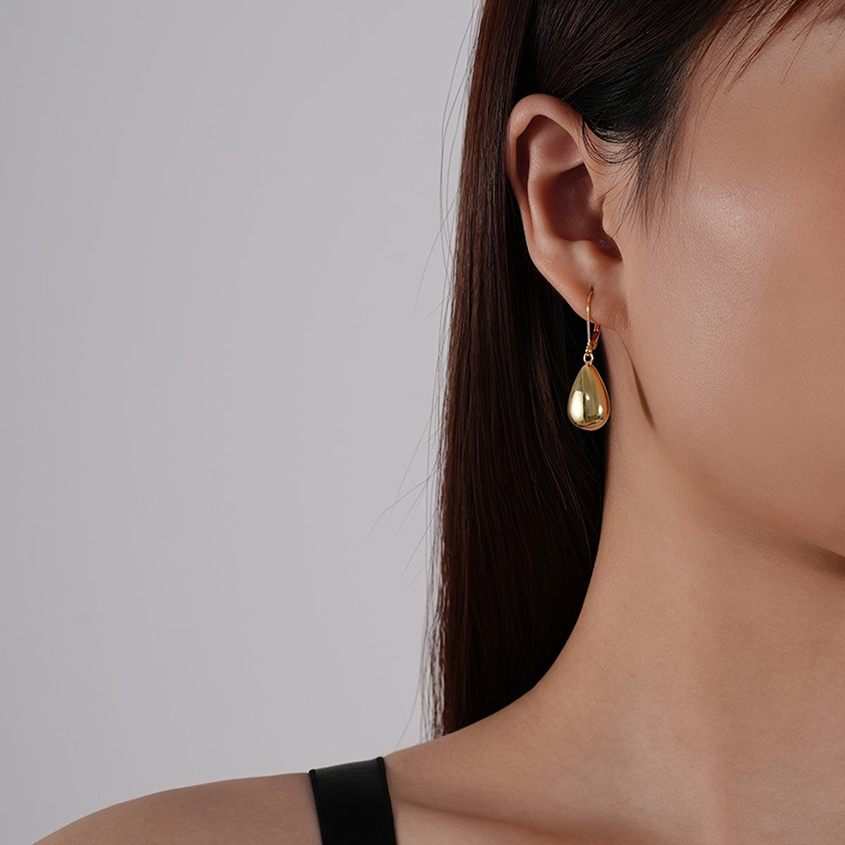 2 Pairs Teardrop Dangle Hoop Earrings for Women - Stainless Steel Hypoallergenic Silver & Gold-Plated, Lightweight Water Drop Leverback Hoops, Fashion Jewelry, Birthday & Holiday Gifts