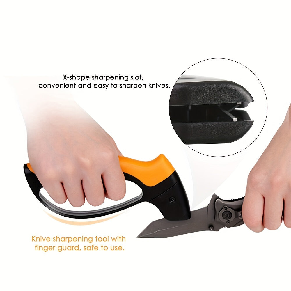 Sharpening Stone for Garden Tools and Knives - Razor Sharp Blades for Outdoor and Kitchen Use