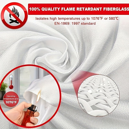 4 Premium Fire Blankets – Heat-Resistant Fiberglass for Kitchen, Home, School, Office, Camping, and Car Emergencies – Compact, Reusable, and Easy to Use