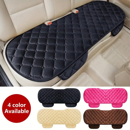 Car Back Seat Cover – Plush Rear Protector Mat, Non-Slip Auto Chair Cushion Accessories for Back Row