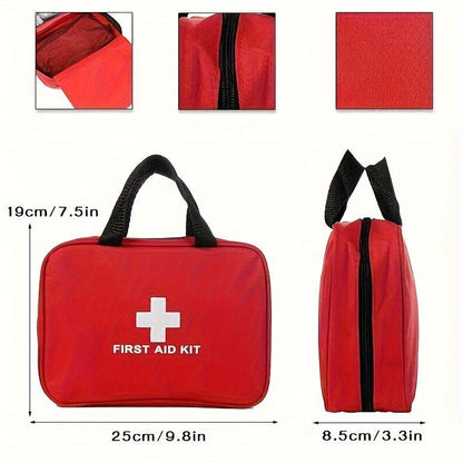 188pcs Ultimate First Aid Kit with Scissors and Whistle – Ideal for Home, Travel, Camping and Hiking Adventures