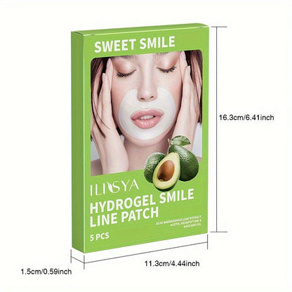 ILISYA Smile Line Patch - Aloe Vera and Niacinamide Gel Mask for Nourishing, Moisturizing, and Firming Facial Skin