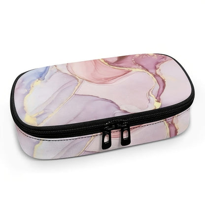 Marble Pattern Insulin Cooler Travel Case – Diabetic Medication Organizer for Blood Glucose Monitors, Pink Marble (Case Only)