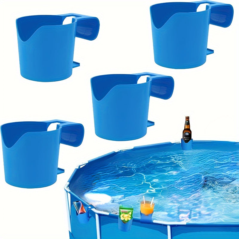 Pool Storage Rack – Drink and Beer Glass Holder with Hand Sanitizer Shelf