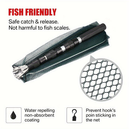 Deluxe Extendable Fishing Landing Net – Durable, Foldable, Portable, 34-51 Inches for Easy Catch & Release