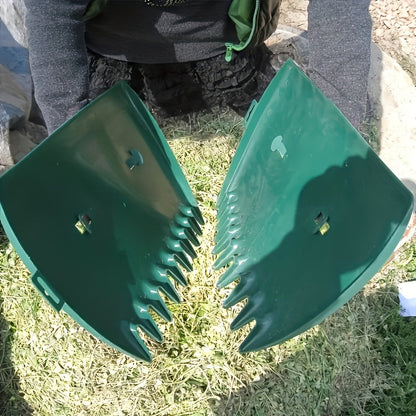 2 Large Garden & Yard Leaf Spoons - Plastic Grass Spoon, Manual Leaf Harrow & Collector for Garden Waste, Great Gardening Tools