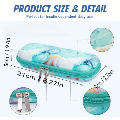Travel-Friendly Insulin Cooler Case with 2 Gel Packs - Portable Diabetic Medication Cooling Bag for Outdoor and Sports Use