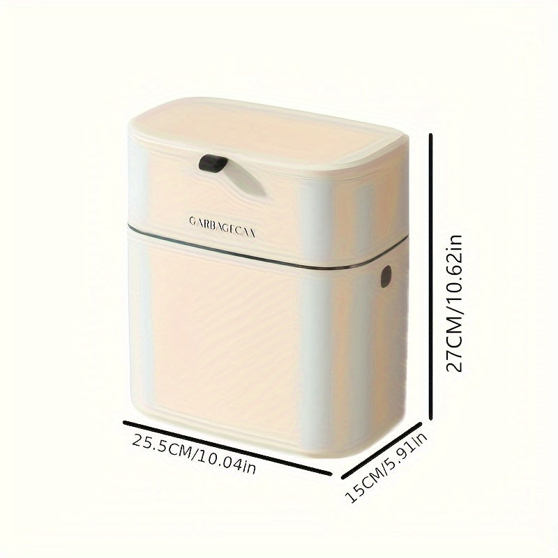 Slimline Wall Mounted Trash Can – High-Capacity, Aesthetic Design with Lid, Space-Saving Garbage Can for Living Room, Toilet & Kitchen