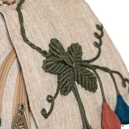 Women's Embroidered Backpack - Lightweight & Artistic Crossbody Daypack Bag