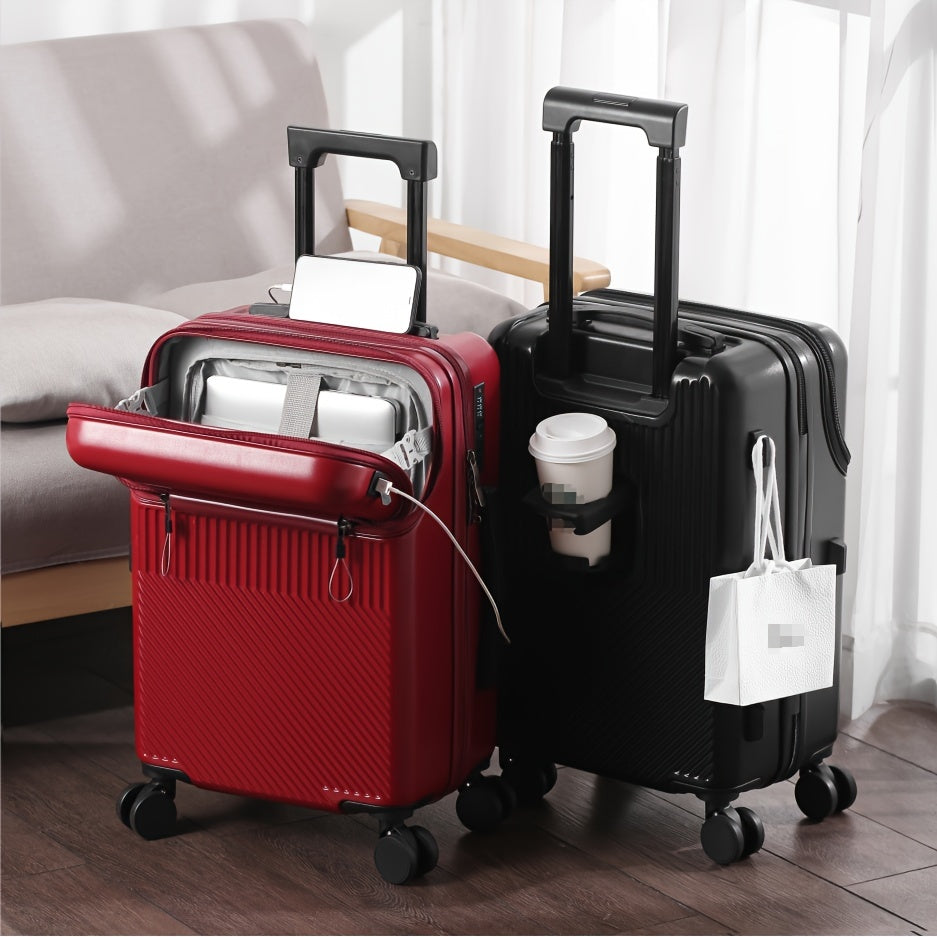 20/22/24/26 Inch Suitcase - Travel Boarding Case with Password Lock, Functional Luggage for Daily Use, Unisex