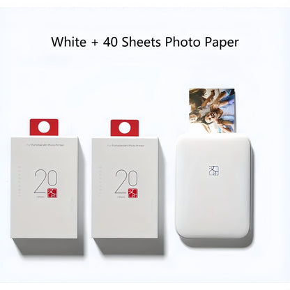 HPRT Wireless Portable Mini Color Printer - Free 5 Sheets of ZINK Paper, High Definition Color Reproduction, Direct Mobile Printing for iOS/Android Devices