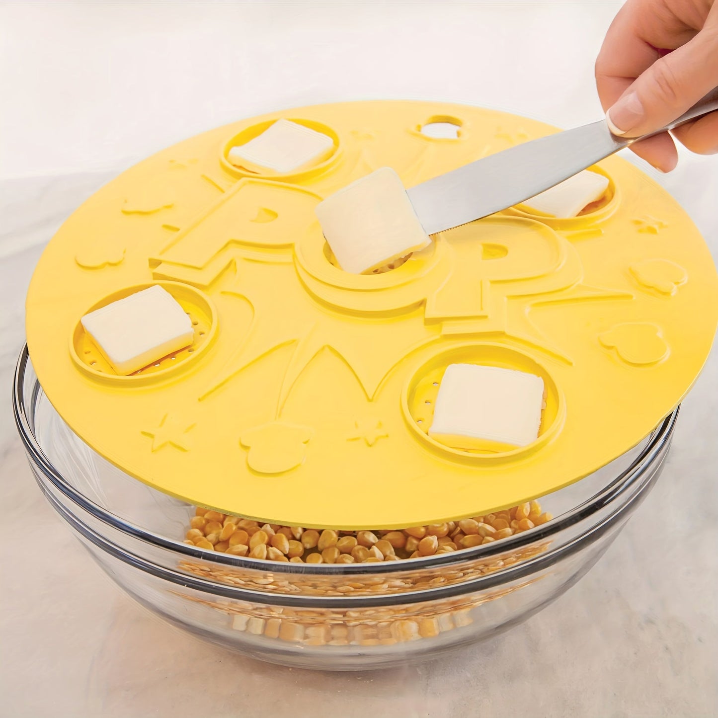 Silicone Microwave Popcorn Lid – Versatile Popcorn Flavored Kitchen Tool – Easy Flavoring Kitchen Supplies