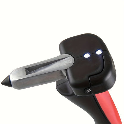 Portable Vehicle Support Grab Bar - Emergency Escape Tool with Window Breaker, Seat Belt Cutter, and LED Flashlight