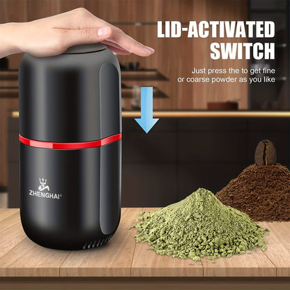 120g Extra-Large Electric Spice Grinder - Powerful Fast Grinding for Coffee, Nuts, Spices, Flower Buds - Includes Cleaning Brush