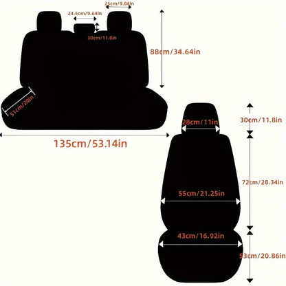 5 Seats Car Seat Cover – SUV Waterproof PU Leather Full Set Car Seat Cushion – Universal Fit for All Vehicles