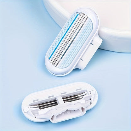 Precision Women’s Hair Removal Kit – Safe & Painless Manual Tool, 8 Interchangeable Blades, 3-Layer Stainless Steel, Non-Slip Ergonomic Handle for Effortless Grooming