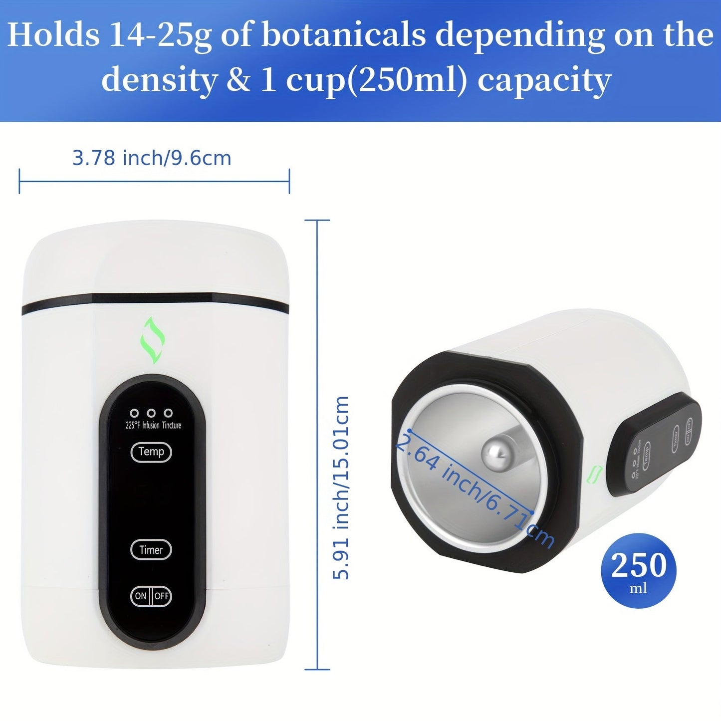Elemax Decarboxylator Pro – All-in-One Decarb, Infuser and Heating Machine for Making Butter, Oil, and Tincture at Home