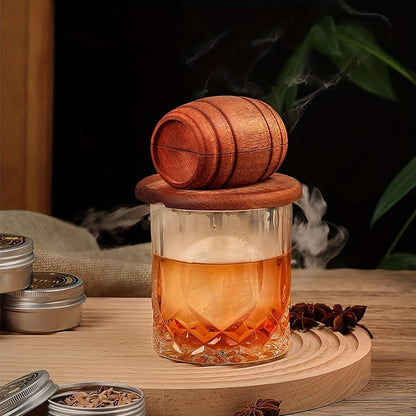 6 Flavors Wood Chips Whiskey Smoker Kit with Torch - Cocktail and Old Fashioned Drink Smoker Kit, Includes 2 Glasses, 2 Ice Ball Molds, Perfect Birthday Bourbon Gifts for Men, Dad (No Butane)
