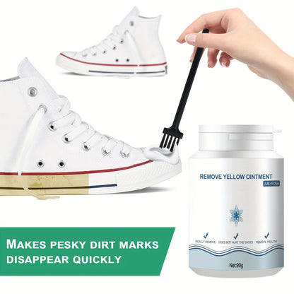 No Rinse Shoe Cleaner Gel – Removes Stains and Yellowing, Safe for Canvas, Sports and White Shoes – Portable and Easy to Use