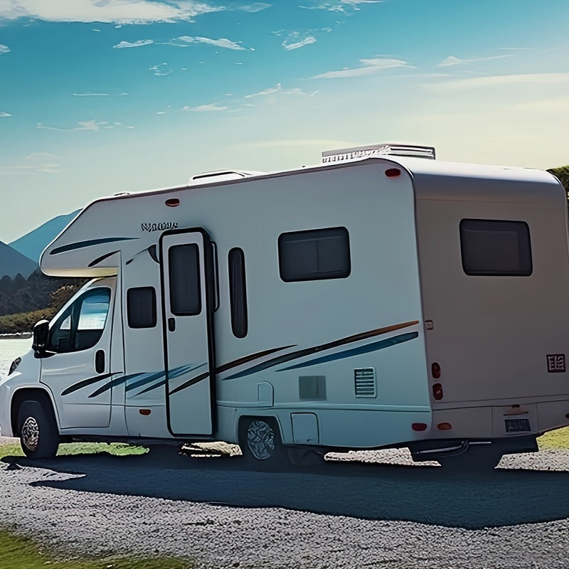 Heavy-Duty Travel Trailer RV Cover - Extra-Thick Waterproof & Anti-UV Top Panel, Reinforced Windproof Design, Breathable Camper Cover Fits Motorhomes