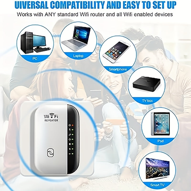 2023 WiFi Extender with Ethernet Port - 3000 Sq. Ft. Coverage, 1-Tap Setup, WiFi Booster for Large Home Areas