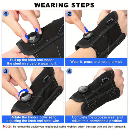 Adjustable Wrist Brace with Precision BOA Closure – Night Sleep Support for Carpal Tunnel, Sprains, Tendonitis, Arthritis, Wrist Pain for Men and Women