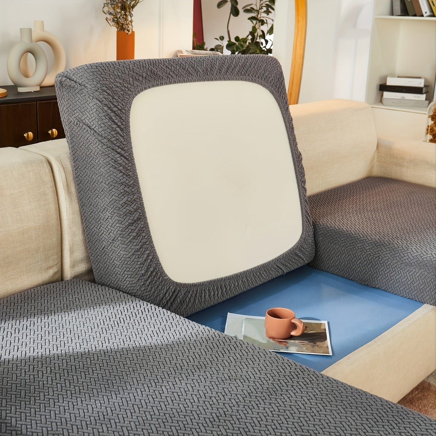 Stretchable Universal Sofa Cushion Cover - Durable and Easy to Clean