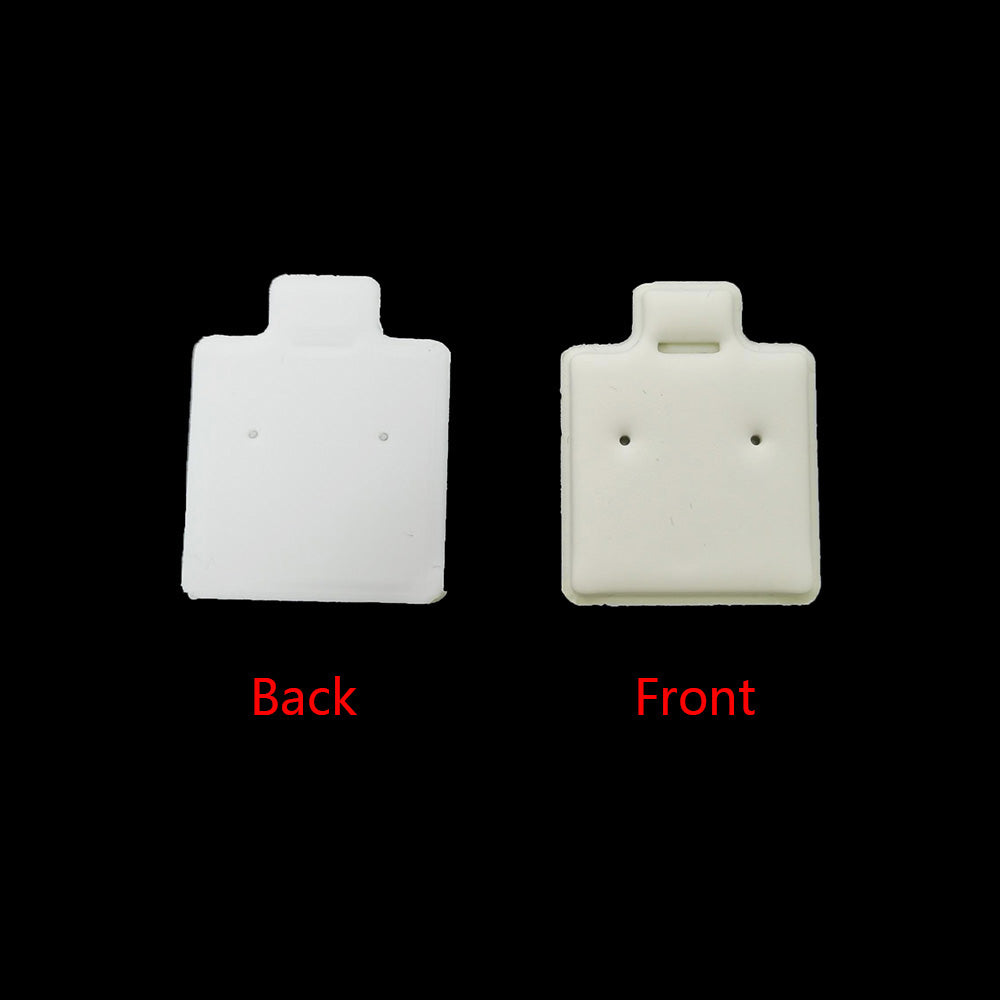 100PCS White Earring Cards with Puff Pad – Ear Studs Display Holder Tray Inserts Jewelry Organizer Wholesale