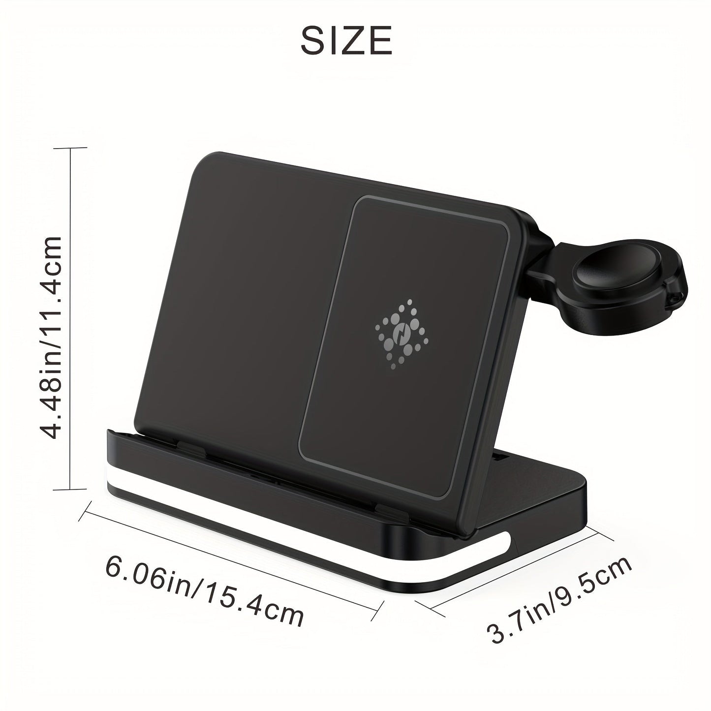 4 in 1 Wireless Charger Station for Samsung Z Fold 5 - Foldable Fast Charging Dock for Galaxy Z Fold 4/3, Z Flip 5/4/3, S24/S23/S22, Note20/10 Ultra, Watch 6/5/Pro/4/3, Earbuds 2/2 Pro/Live
