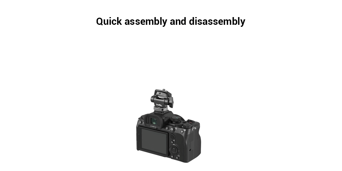 SmallRig DSLR Camera Clamp – Swivel & Tilt Adjustable Monitor Mount with Screws for Monitor, Flash Light & DIY Attachment (2903B)