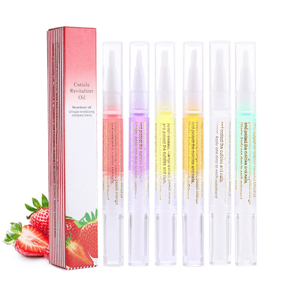 8 Pack Nail Cuticle Oil Pens – Smell Nail Nutrition Oil with Soft Bristles, Cuticle Revitalizer