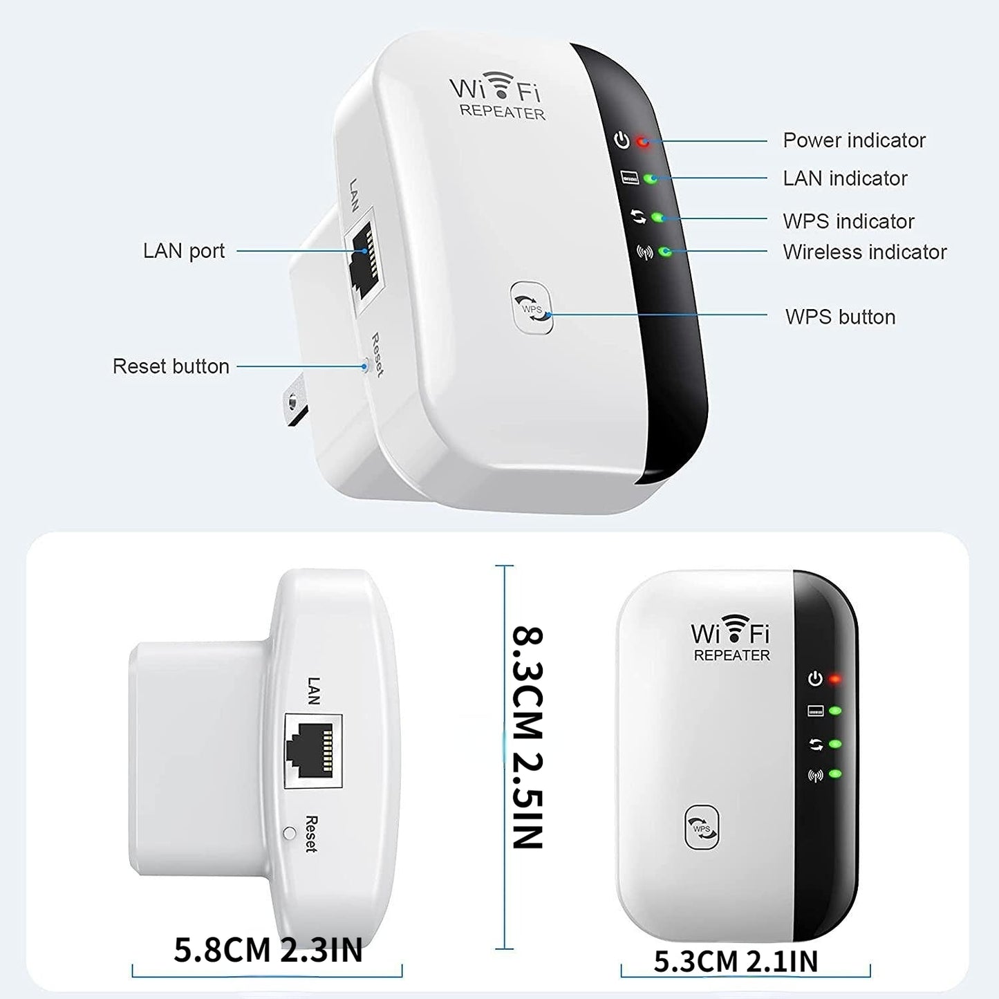 Boost Your WiFi Signal - Long Range Wireless Repeater Access Point, Up to 300Mbp