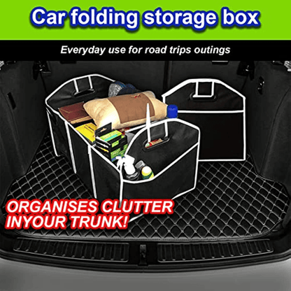 1pc Premium Universal Car Trunk Organizer - Waterproof, Foldable 3-Compartment Storage Bag with Adjustable Dividers - Ideal for SUV, Truck, Van, Sedan, and Road Trips