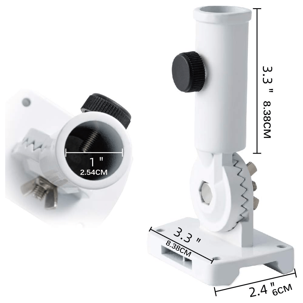 Flag Pole Holder Bracket – Multi-Position Mounting with Hardware, Premium Aluminum Alloy, Rust-Free Flagpole Holder (Flag Not Included)
