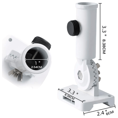 Flag Pole Holder Bracket – Multi-Position Mounting with Hardware, Premium Aluminum Alloy, Rust-Free Flagpole Holder (Flag Not Included)