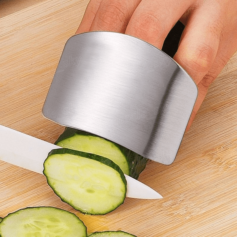 Reusable Stainless Steel Finger Protector – Durable, Easy to Use for Safeguarding Fingers from Slicing Injuries