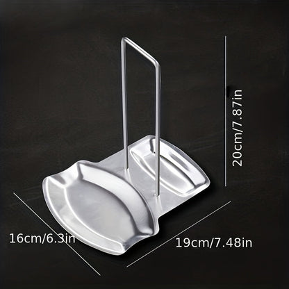 Stainless Steel Pot Cover Rack - Kitchen Storage Tray for Pots and Spoons, Stylish Tabletop Organizer