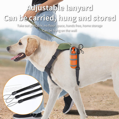 Portable Dog Pooper Scooper with 45 Waste Bags - Outdoor Dog Poop Picker and Excrement Shovel - Essential Pet Cleaning Supplies