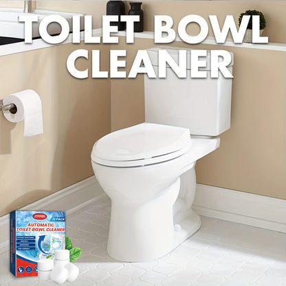 12 Pack Automatic Toilet Bowl Cleaner Tablets with Bleach – Hassle-Free, Long-Lasting Tank Cleaners with Advanced Sustained-Release – Essential for Sparkling Restrooms
