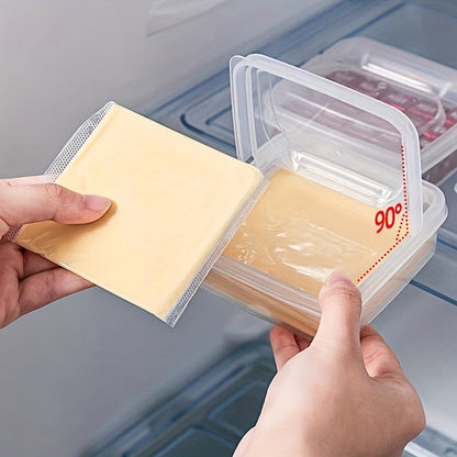 Large Capacity Portable Fresh Storage Box - Clear Container for Butter, Cheese, and Kitchen Essentials - Convenient Fridge Organizer, Eid Al-Adha Mubarak Gift Idea