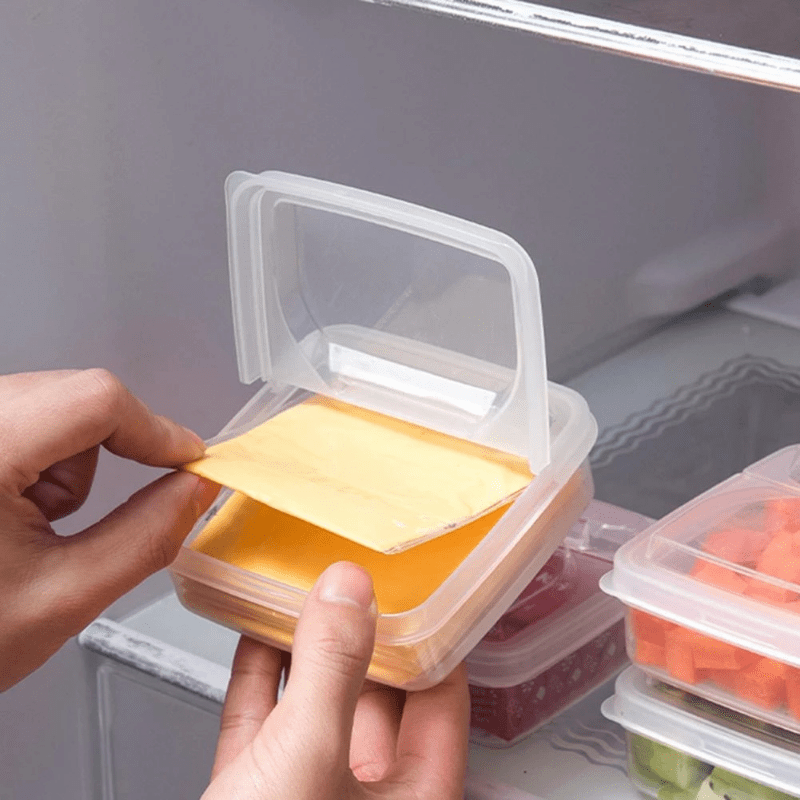 Large Capacity Portable Fresh Storage Box - Clear Container for Butter, Cheese, and Kitchen Essentials - Convenient Fridge Organizer, Eid Al-Adha Mubarak Gift Idea