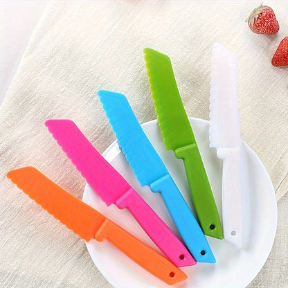 3PCS/6PCS/8PCS Kitchen Knife Set - Plastic Serrated Edges for Safe Cutting of Cakes, Fruits, and Veggies, Perfect for Little Chefs