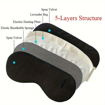 Heated Eye Mask with USB Charging – Relieves Dry Eye Syndrome, Steam Warm Moist Compress to Unclog Glands, Comfortable and Safe Gift for Sleeping