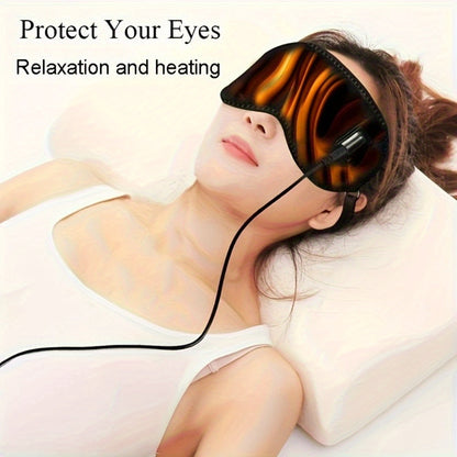 Heated Eye Mask with USB Charging – Relieves Dry Eye Syndrome, Steam Warm Moist Compress to Unclog Glands, Comfortable and Safe Gift for Sleeping
