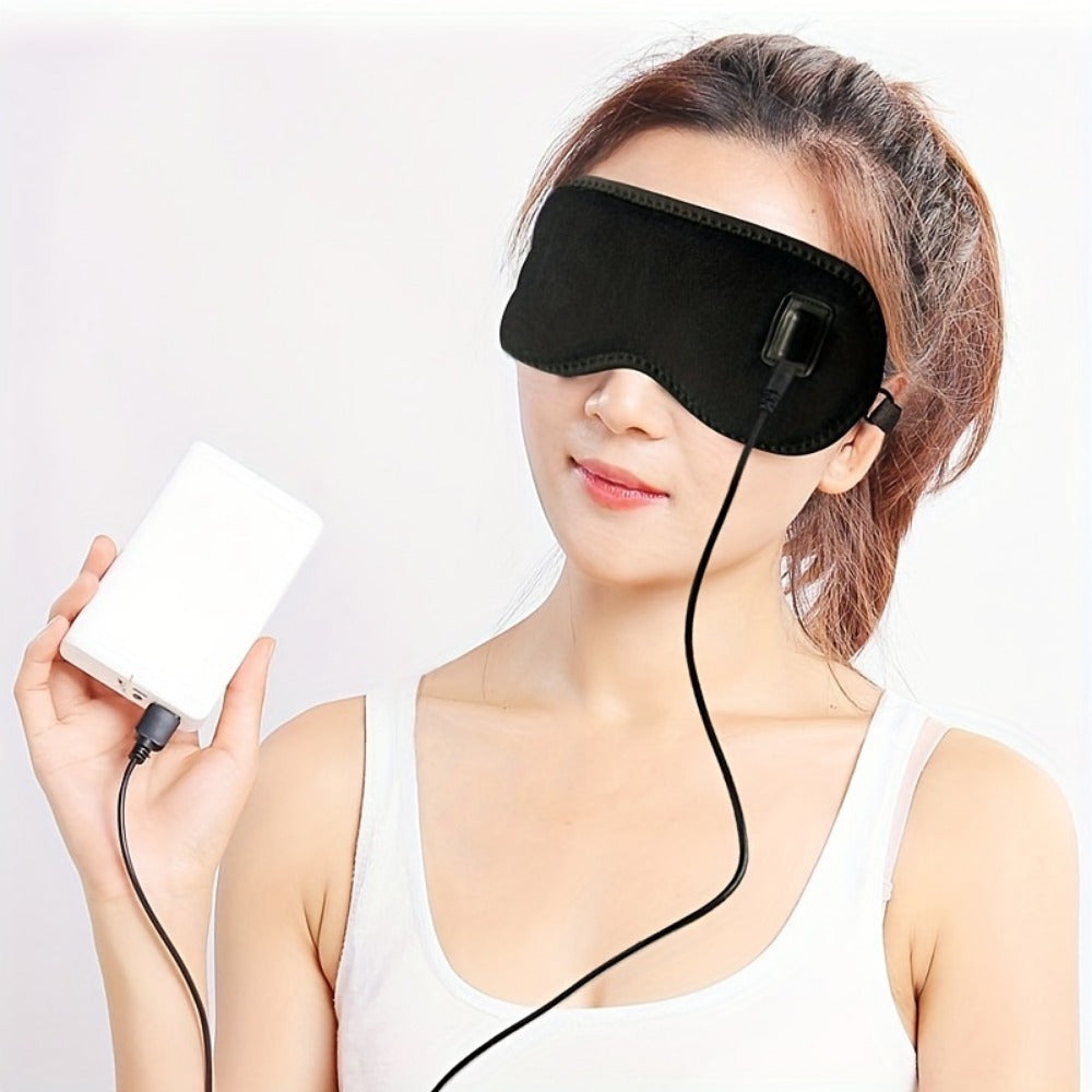 Heated Eye Mask with USB Charging – Relieves Dry Eye Syndrome, Steam Warm Moist Compress to Unclog Glands, Comfortable and Safe Gift for Sleeping
